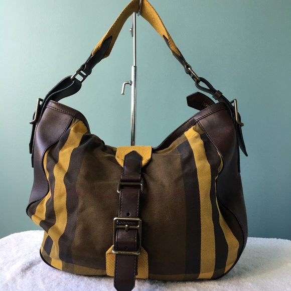 Burberry Handbags - Burberry highmarket mustard brown hobo